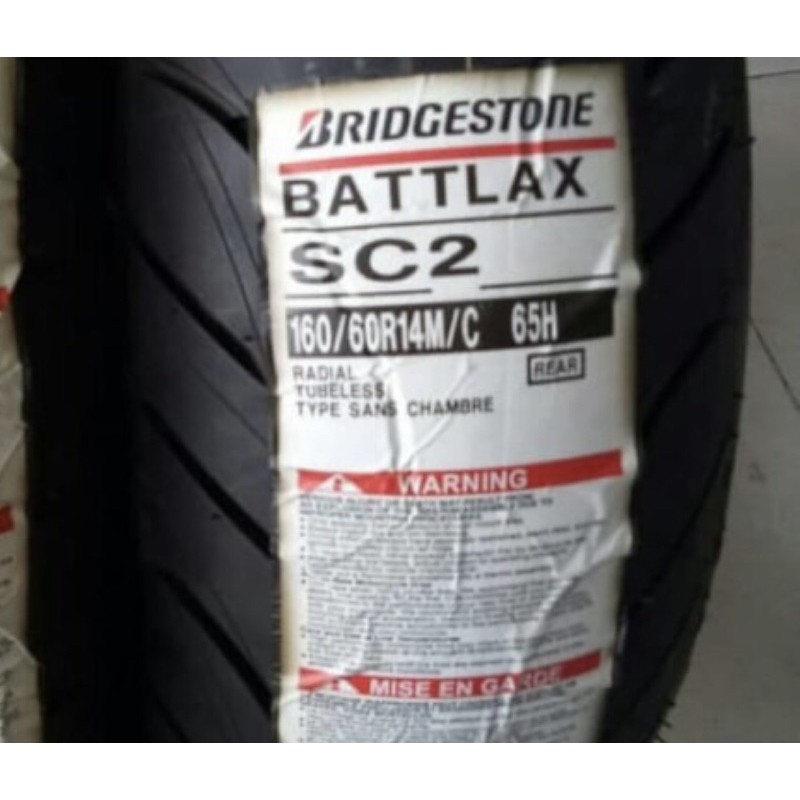 ban luar belakang battlax sc2 uk 160/60-14 tubeless