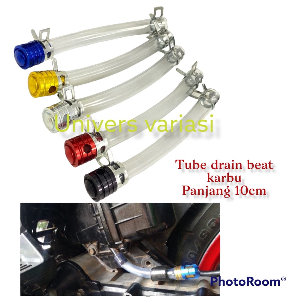 SELANG PEMBUANGAN FILTER BEAT KARBU SCOOPY KARBU MODel tutup spion10CM TUBE DRAIN FILTER HONDA BEAT 