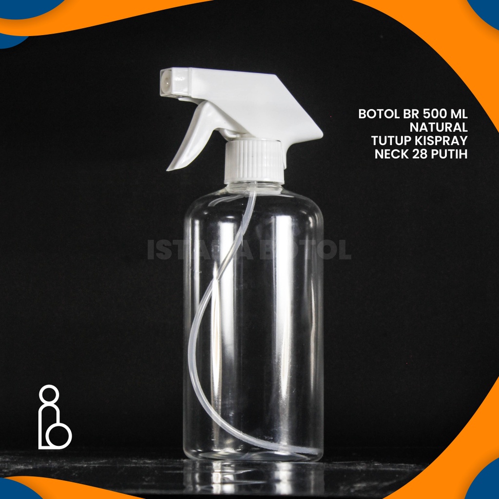 BOTOL KISPRAY 500ML PET NATURAL SPRAYER PUTIH KISPRAY SEMPROT /BOTOL PLASTIK SEMPROT SABUN 500 ML KI