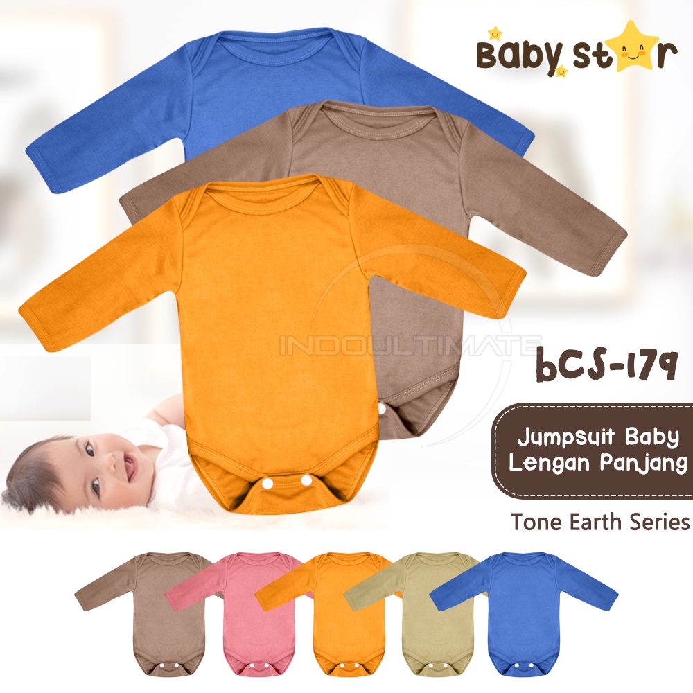 BABY STAR Jumper Bayi Lengan Panjang BCS-179 Jumpsuit Bayi Baju Bayi Pakaian Bayi Jumper bayi Jumsuit bayi Baju Tidur Bayi Laki Laki Perempuan Newborn