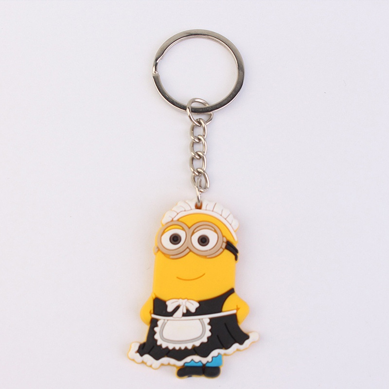 Gantungan Kunci Desain Kartun Minion Despicable Me Bahan Pvc Untuk Aksesoris Tas