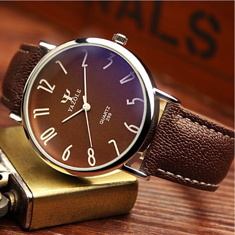 KJ YAZOLE 299 Jam Tangan Quartz Anti Air dengan Strap Kulit untuk Bisnis K25