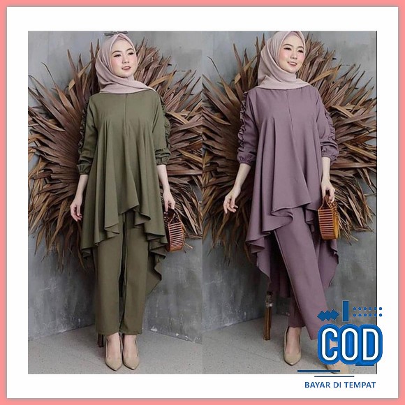 Stelan Lebaran Terbaru 2022 Dress Fremium Dress Kondangan Pesta Mewah Murah Fashion Muslim Wanita Ca