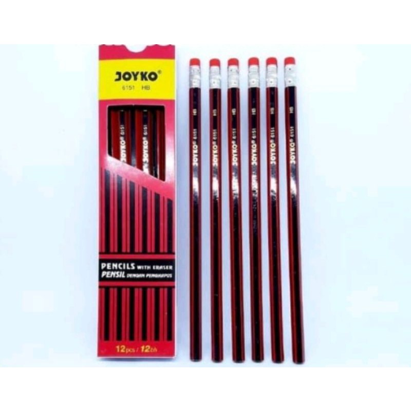 

Pensil / Pencil Joyko 6151 HB + Penghapus (12pcs)