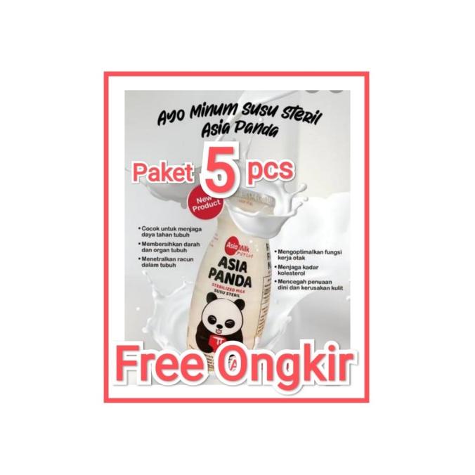 

[COD] Asia Panda Susu Steril 200ml || Paket isi 5pcs || Packing Extra Kardus [COD]