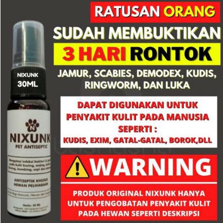 Best NIXUNK OBAT JAMUR KUCING ANJING KELINCI OBAT SCABIES 30ML