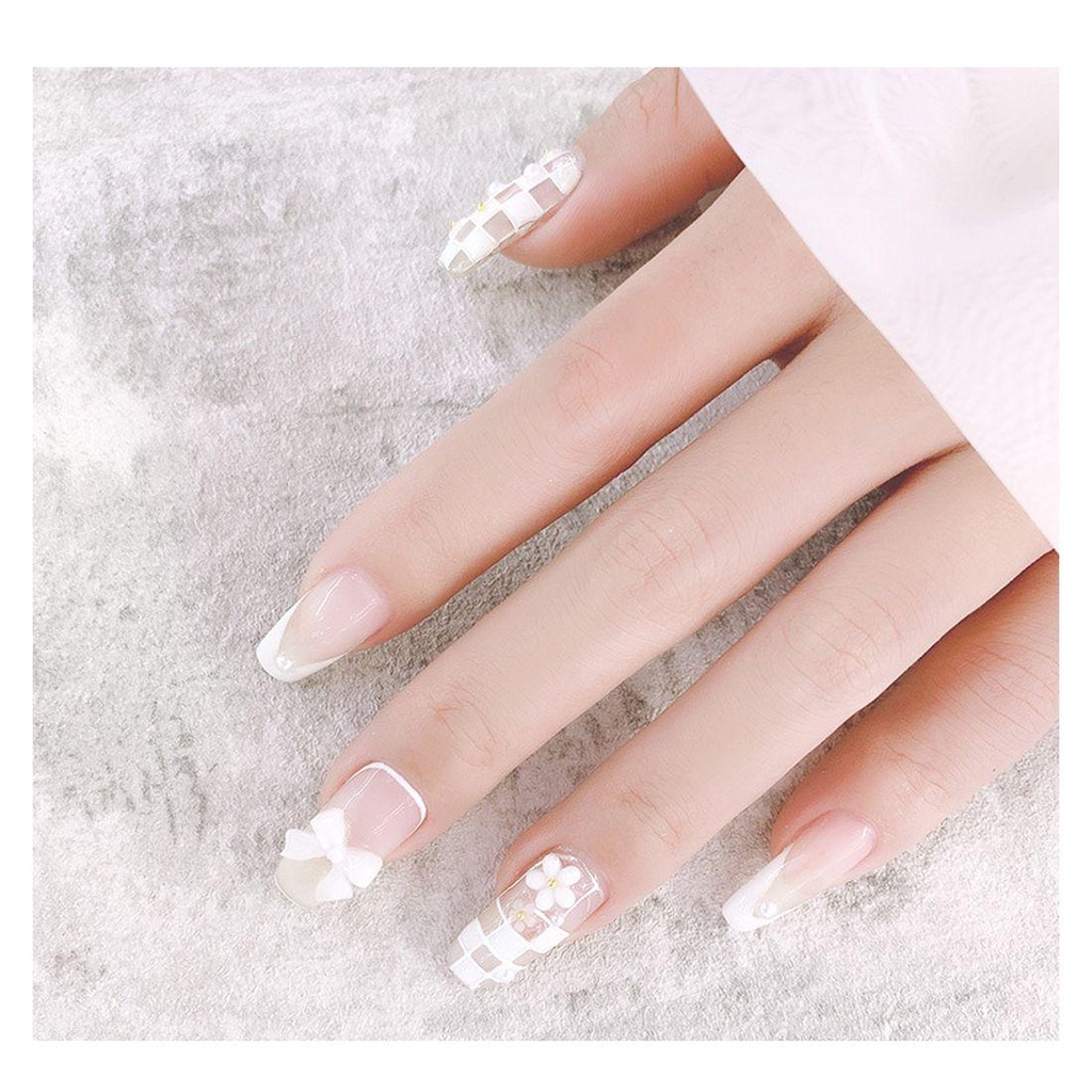 AUGUSTINA Agustina 3D Dekorasi Nail Art Campuran Fashion Nail Art Berlian Imitasi Ikatan Simpul Kupu-Kupu Busur Bunga Kristal Manikur Aksesoris