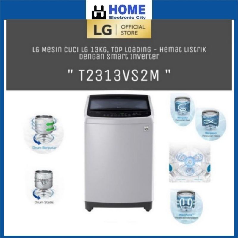 LG T2313VS2M Mesin Cuci LG 13kg, Top Loading Garansi Resmi