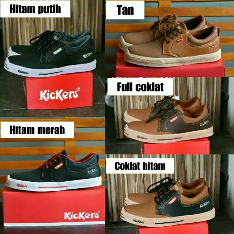 Sepatu kickers pria tali