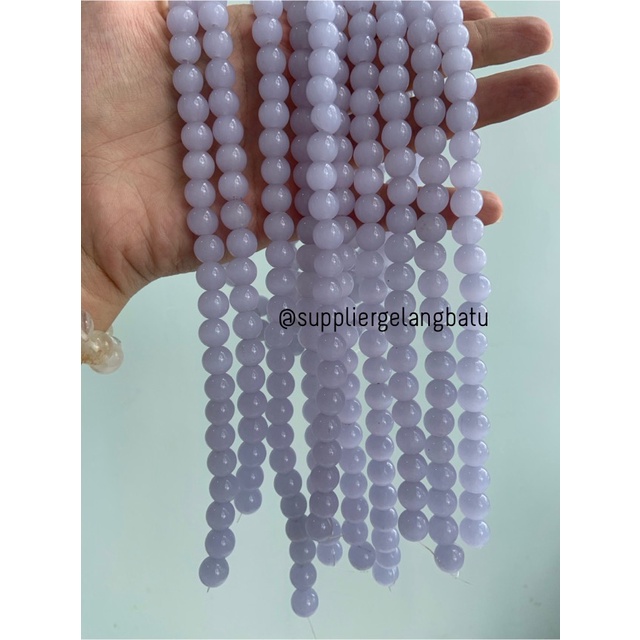 Bahan renceng kalung Gelang PURPLE CAT EYE 10mm mata kucing natural