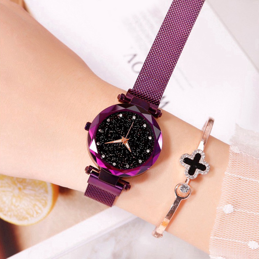 [✅COD] Jam Tangan Rantai Magnet Analog Watch Fashion Korean Style Wanita Cewek Anti Air Murah Couple Original