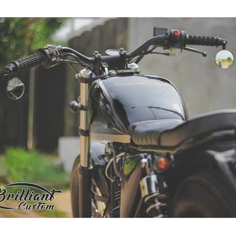 Spion Jalu Bulat Spion Bar End Caferacer Vespa Beat street Vario Scoopy Matic Japstyle