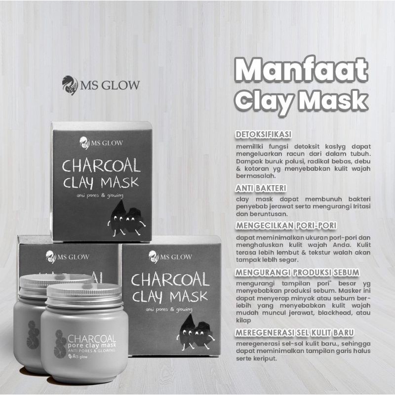 CLAYMASK CLAY MASK CLAY MASK CHARCOAL CLAY MASK GREENTEA