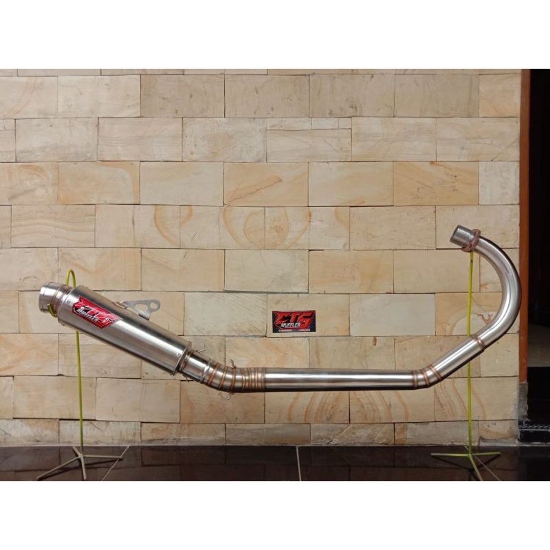 Knalpot Cts 25cm Bor up Tiger Megapro Cb Gl leher bending full