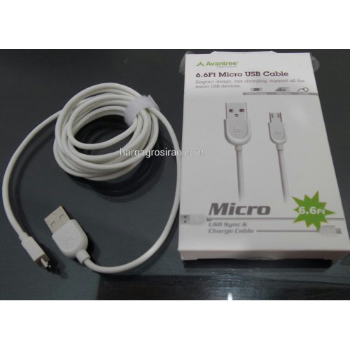 Kabel Avantree 2 Meter Bisa Buat Data dan Charger Samsung / Blackberry Avantree dan Fast Charging