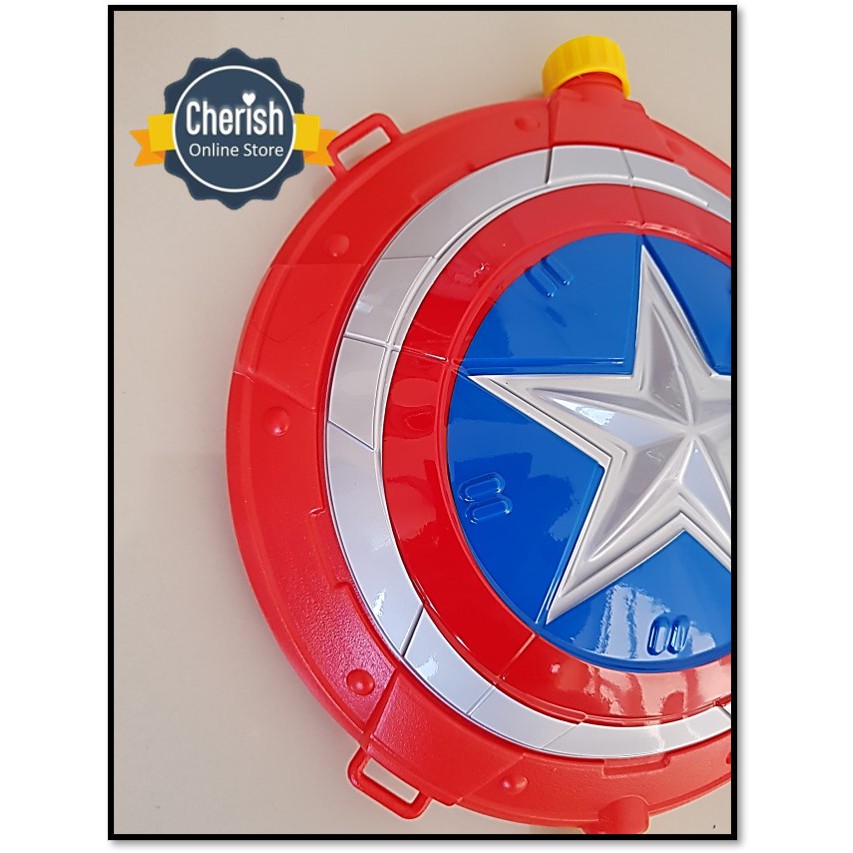 Mainan Pistol Air BackPack / Water Gun PERISAI CAPTAIN AMERICA