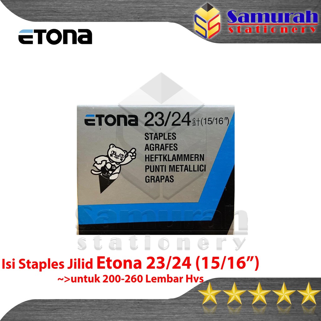 

Isi Stapler Mesin Jilid Etona 23/24 ( 5/16" ) / Staples Refill 23 24