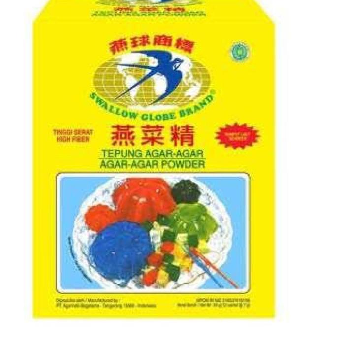 

Special - Agar agar swallow Globe Brand 1 box isi 12 sachet ,,