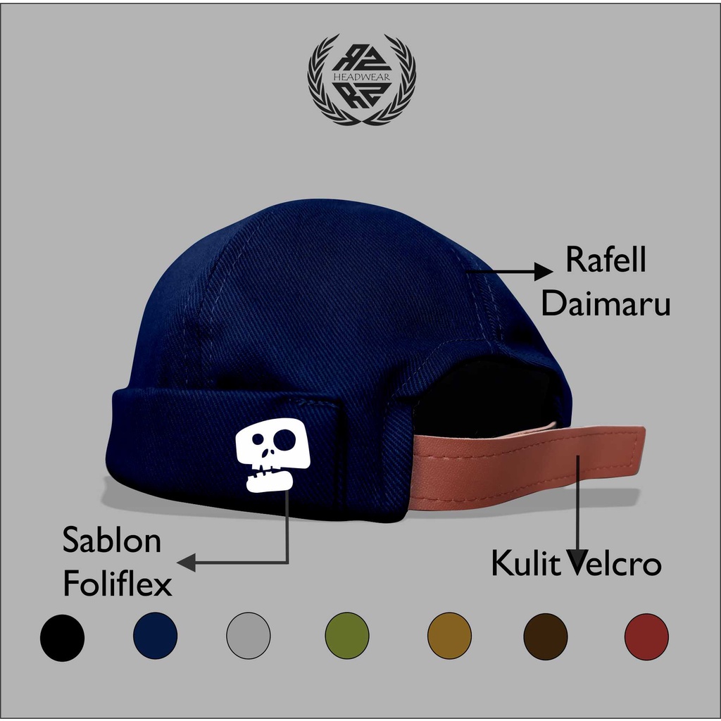 Topi Pria Peci Uas Mikihat Dewasa Logo Cranium Kaligrafi Muslim Kwalitas Import