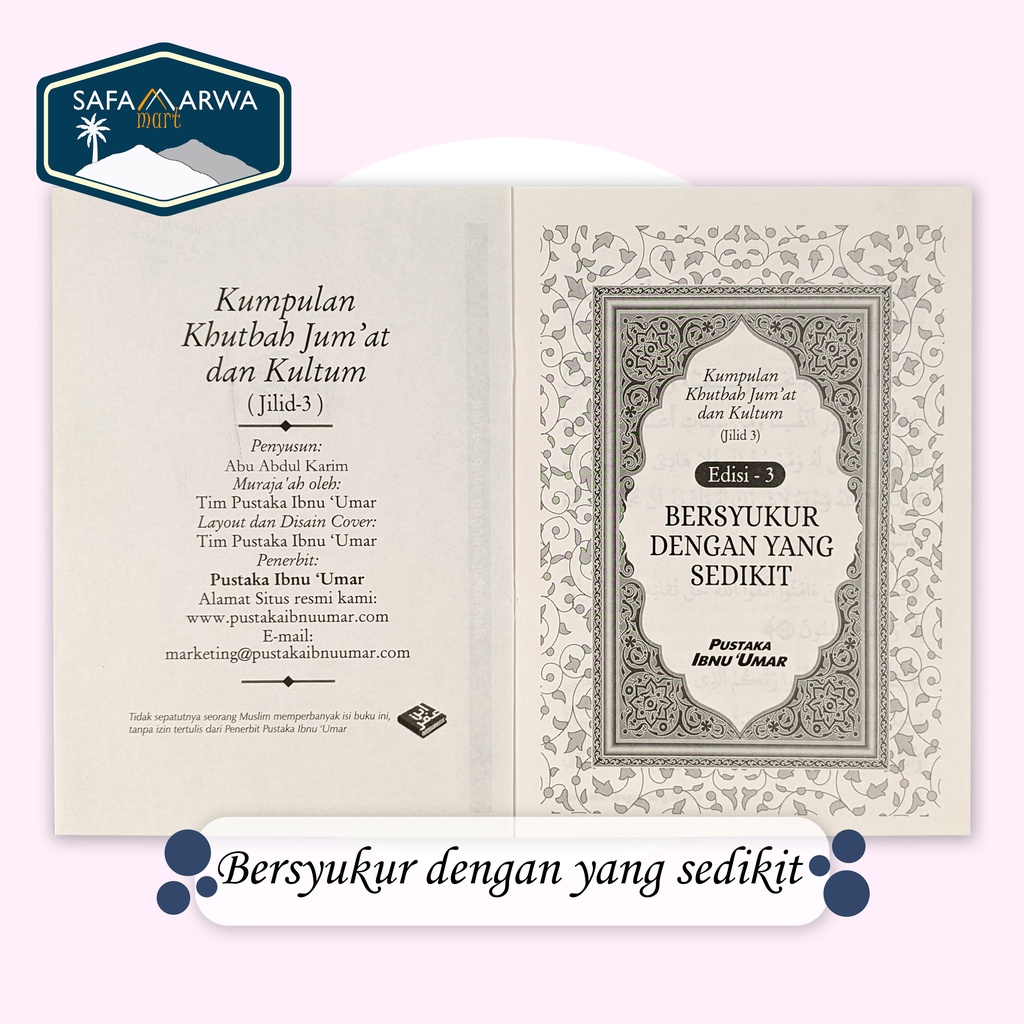 BUKU KUMPULAN KHUTBAH JUM'AT & KULTUM BERDASARKAN AL-QURAN DAN AS-SUNNAH JILID 3-4