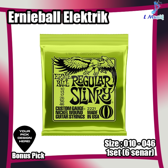 ORIGINAL SENAR GITAR ERNIEBALL ELEKTRIK AKUSTIK NYLON | ERNIE BALL REGULAR SLINKY-SUPER SLINKY-SLINKY TOP HEAVY BOTTOM-EARTH WOOD ACOUSTIC STRING-BLACK SILVER NYLON STRING-CLEAR SILVER STRING