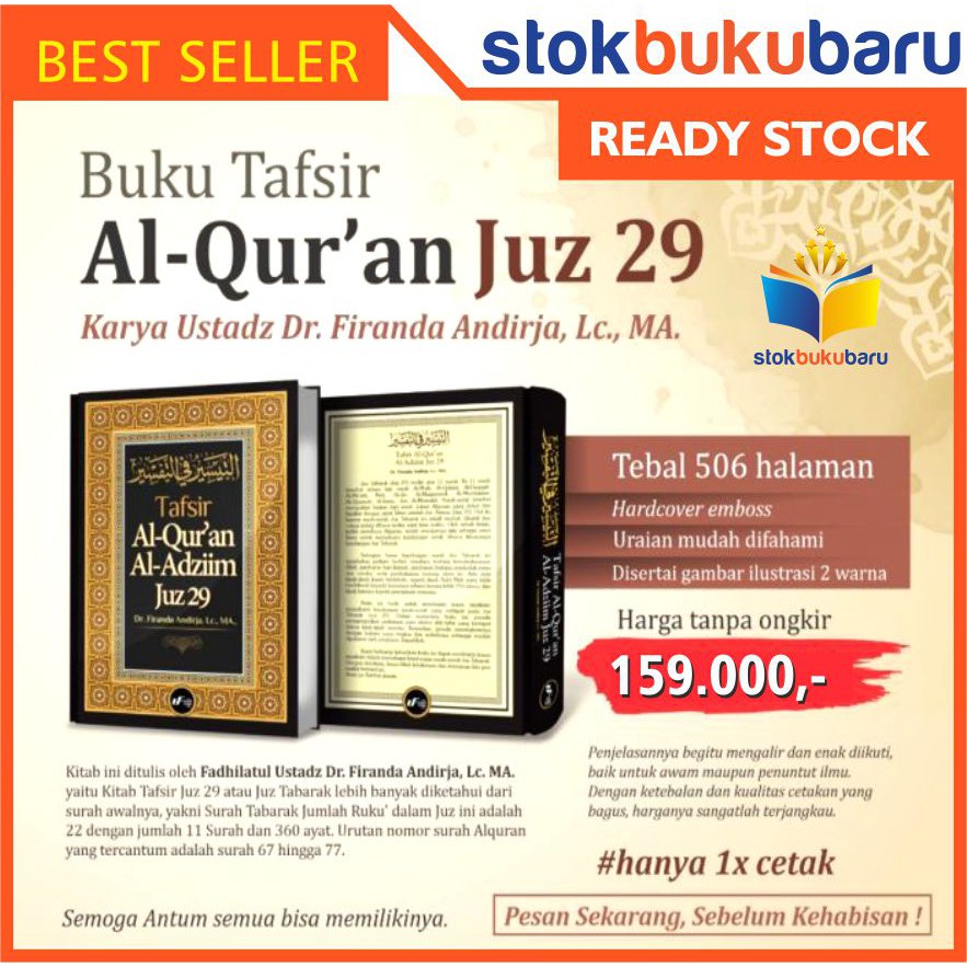 Buku Tafsir Al Quran Juz 29 Karya Dr Firanda Andirja Lc MA