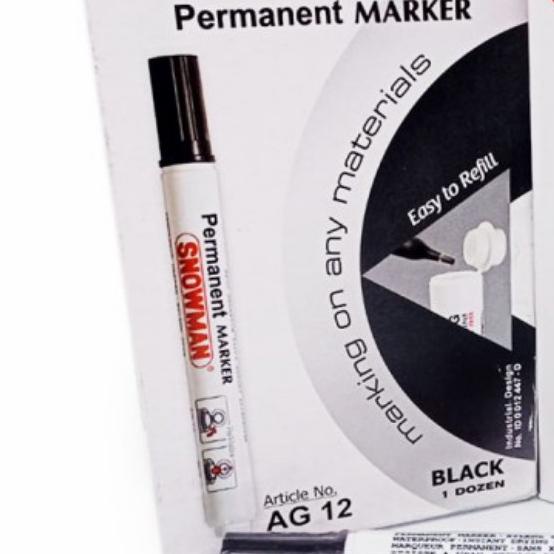 

Office & Stationery | Alat Tulis | Spidol Snowman Ag 12 Permanent Sedus (12Pcs) | Best Seller
