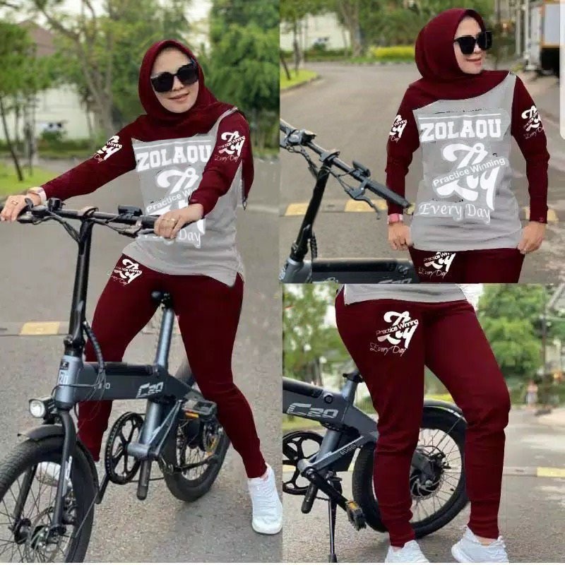 3 UKURAN L XL XXL SET GOWES ZOLAQU VERSI GREY DMR