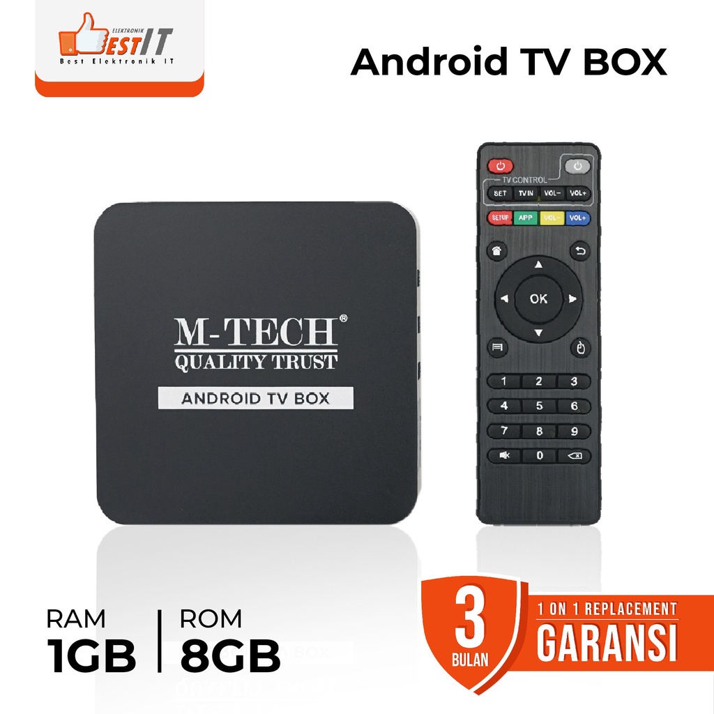 STB TV Box Android 10 4K Ultra HD - WIFI Original M-Tech