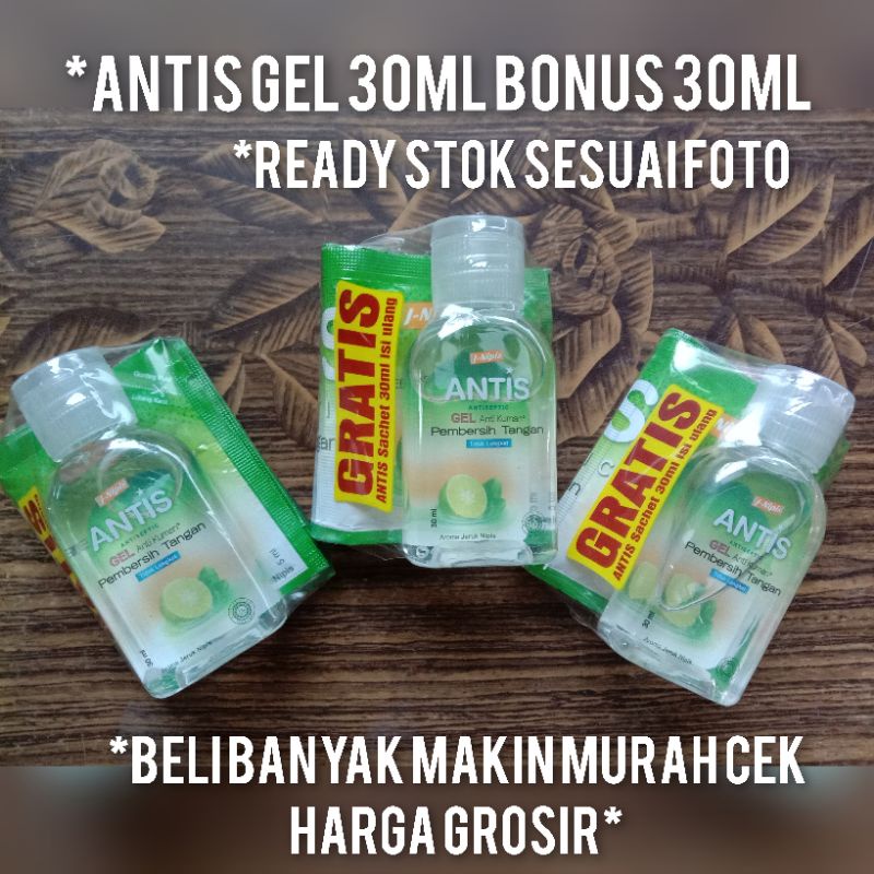 Antis Handsanitizer GEL 30ml (free bonus 30ml)