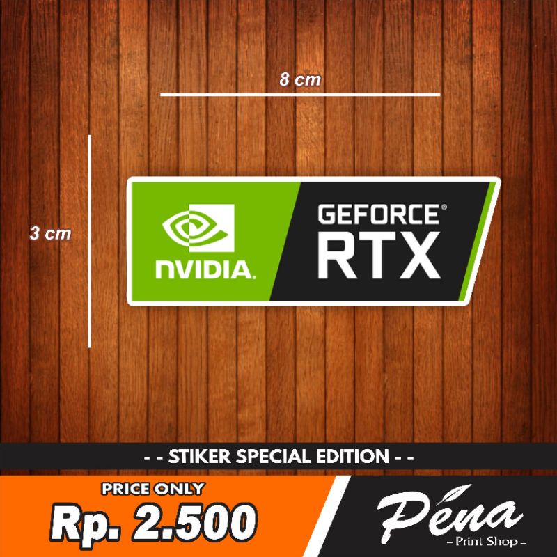 Sticker Stiker NVIDIA Geforce RTX