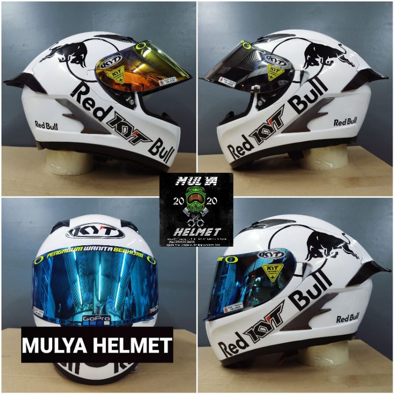Helm Full Face KYT Falcon II Solid White ( Paket Ganteng )