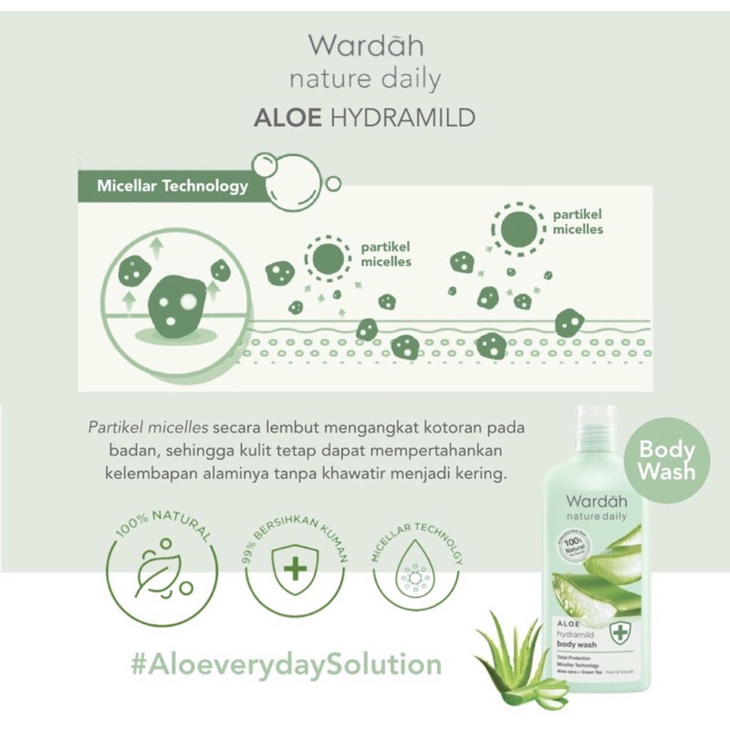 WARDAH NATURE DAILY ALOE HYDRAMILD BODY WASH FRESH &amp; SMOOTH