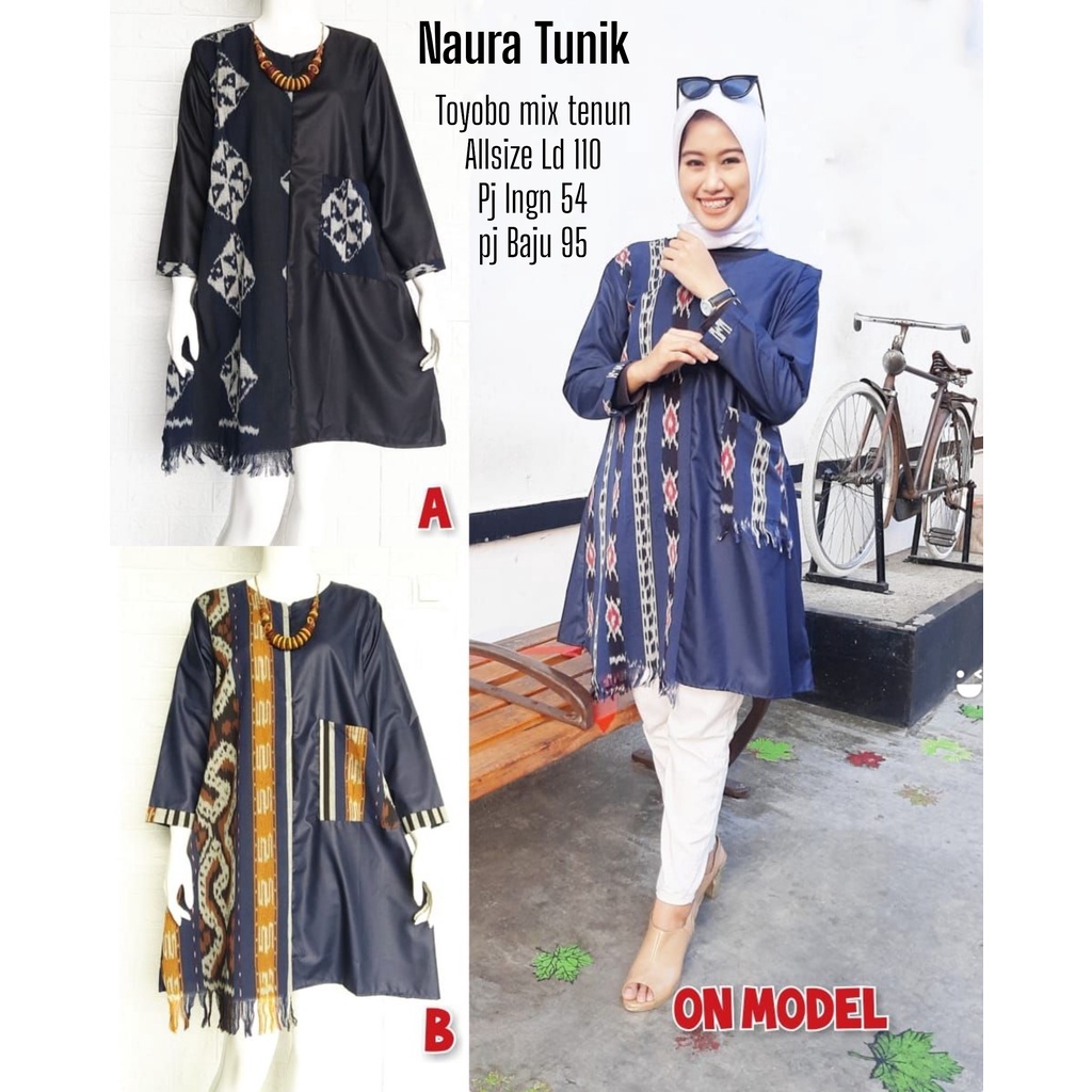 NAURA Tunik  toyobo mix tenun