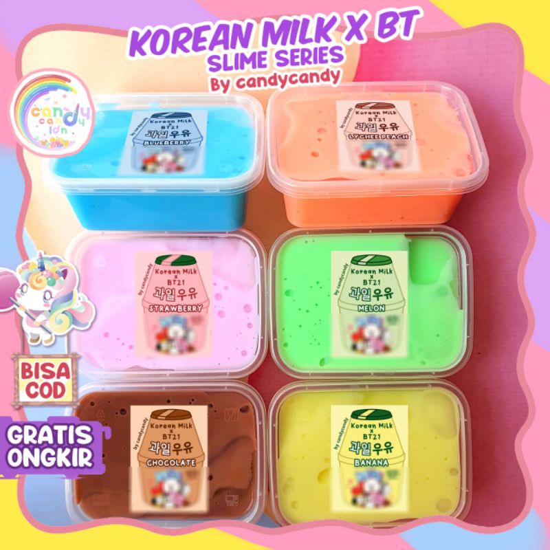 Slime Korean Milk x BT21 by candycandy.idn 200cc