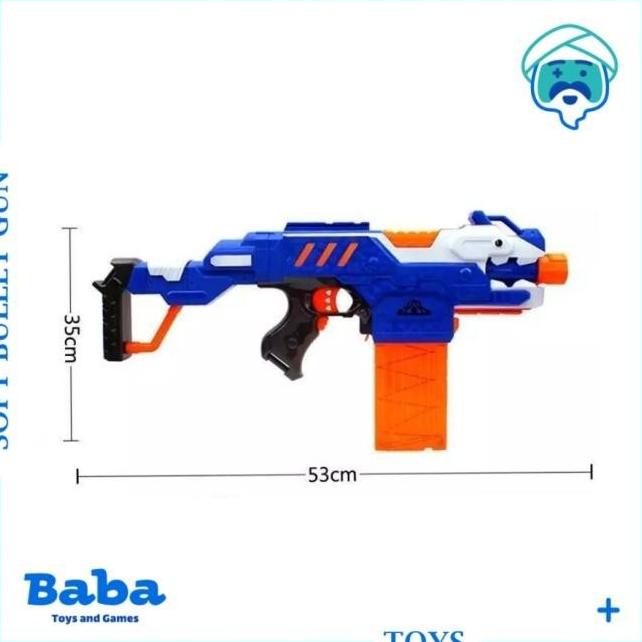 Mainan Tembakan Otomatis Soft Bullet Gun 9926 Not Nerf Rapidstrike