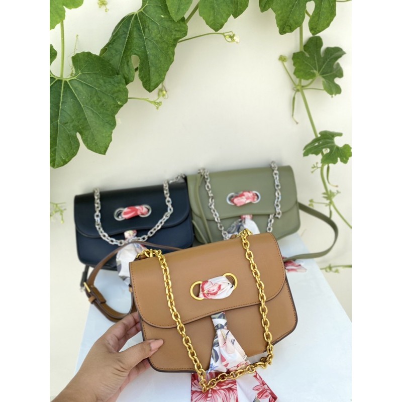 Scarf Double Strap Shoulder Bag