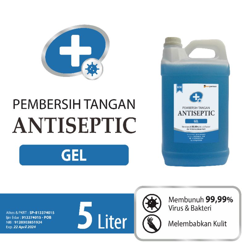 Handsanitizer antiseptic  GEL jerigen 5 liter aneka aroma