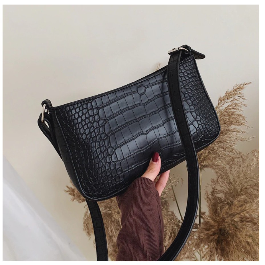 PA  Tas  Croco Bag / Croco MDS - Tas selempang wanita / Fashion Korea / Slempang baguette - TF022