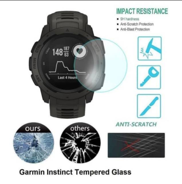 Tempered glass GARMIN INSTINCT 1 2 anti gores screen guard kaca