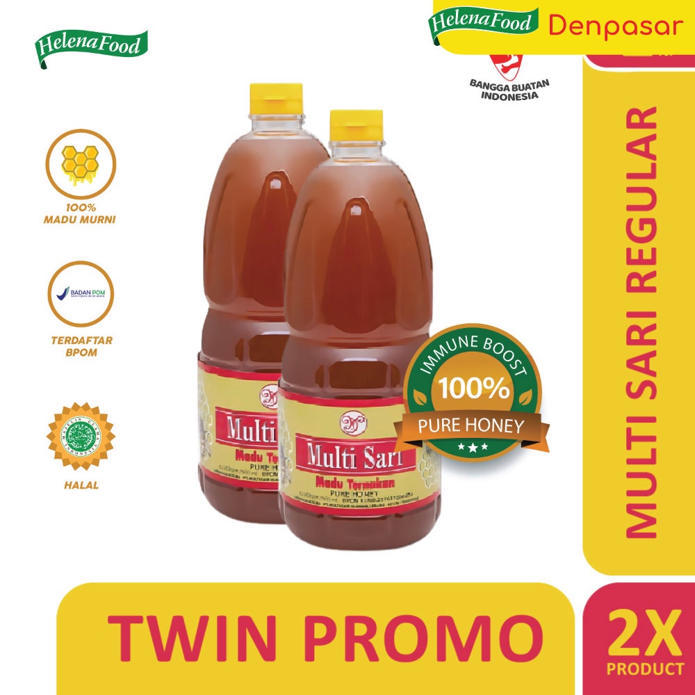 

Multisari Reguler 2000 ml Madu Murni Asli ( Twin Promo )