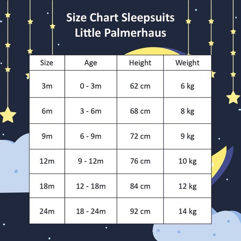 Little PalmerHaus Baby Sleepsuit 3m / 6m / 9m Baju Tidur Bayi