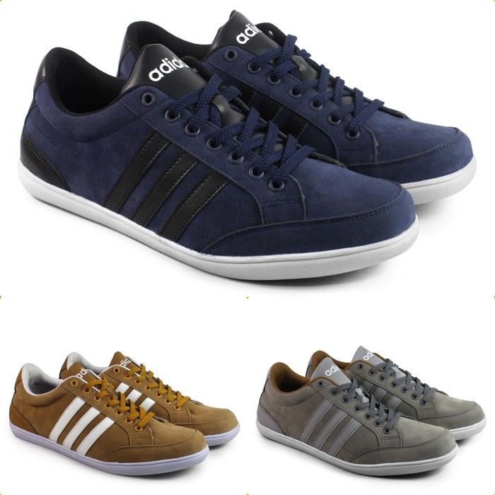 sepatu pria adidas capler sneakers sekolah santai murah 3 varian warna bisa bayar di rumah COD