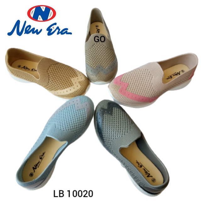 BB NEW ERA LB 10020 Sepatu Slip On Wanita Karet Terbaru Original Murah