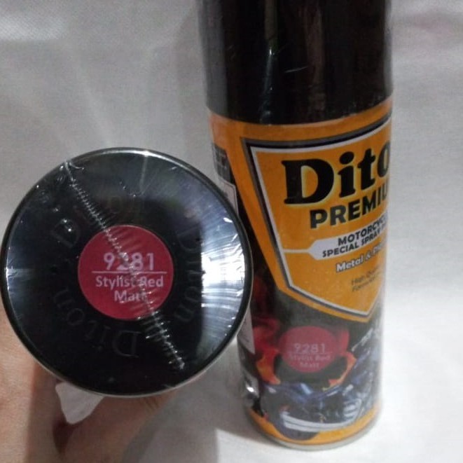 Pilok Pilox Cat Semprot DITON Premium H9281* Stylist Red Matte / 9281 Merah Doff Dop (400cc / 400ml)