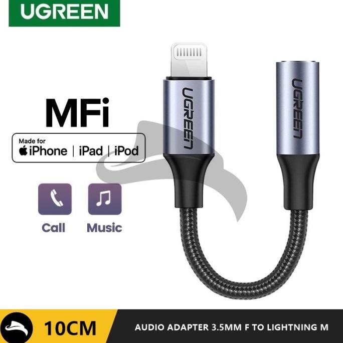UGREEN 30756 LIGHTNING AUDIO ADAPTER CONNECTOR MFI EARPHONE IPHONE