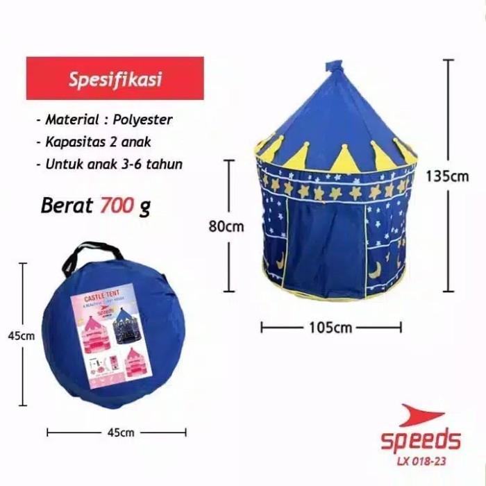 Tenda Mainan Anak Model CASTLE CASTIL Tenda Kastil Mandi Bola Portable