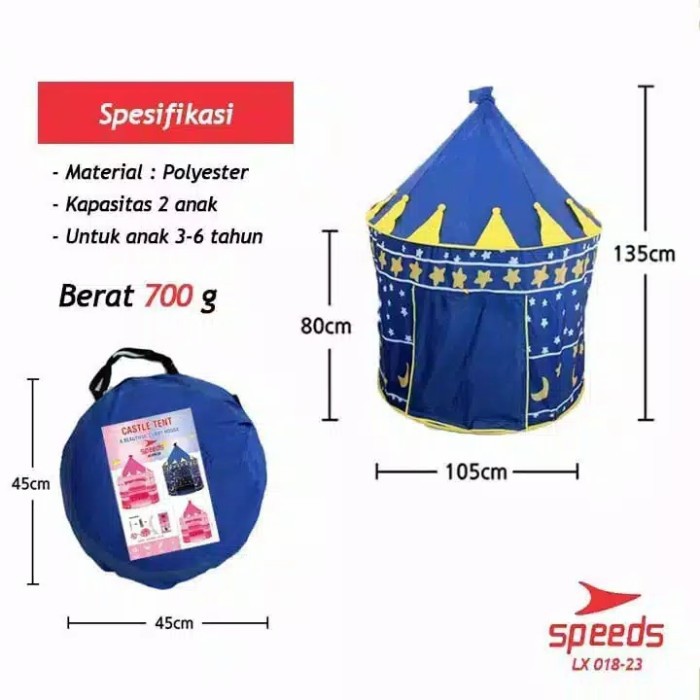 Tenda Mainan Anak Model CASTLE CASTIL Tenda Kastil Mandi Bola Portable