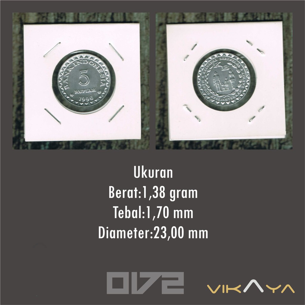 [TP172] Uang Logam Kuno 5 Rupiah Keluarga Berencana Tahun 1996 Lustre