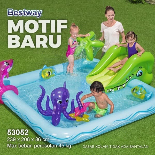 Bestway Kolam Renang Anak #53052 Keluarga Fantastic Aquarium Play Pool 53052